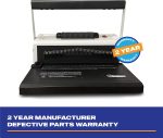 PrintFinish Coilbind S25A Upgraded Spiral Coil Binding Machine - with Electric Coil Inserter - Professionally Bind Presentations Documents - Free Crimper Free Box of 100 Plastic coils - 4 to 1 Pitch - Image 6
